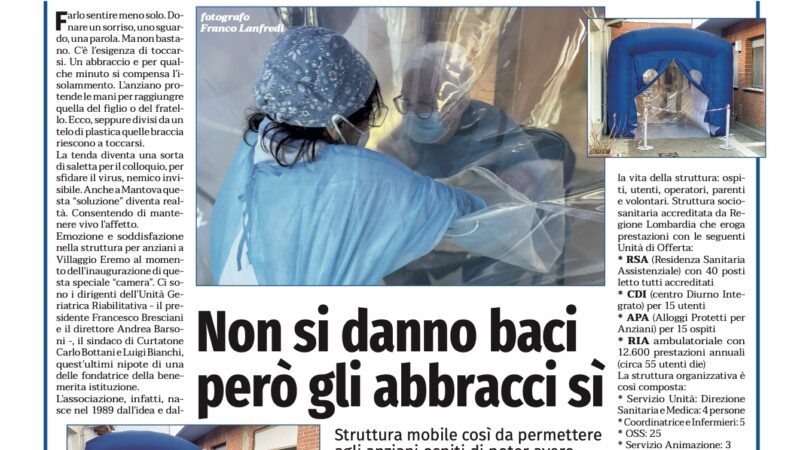 Ringraziamo il direttore Werther Gorni per l’interessante articolo uscito ieri a pagina 8 del settimanale La nuova Cronaca di Mantova.